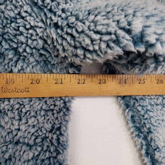 Green Tea Women's XL Fluffy Fleece / "Sherpa" Quarter Zip Pullover Jacket - Picture 4 of 6